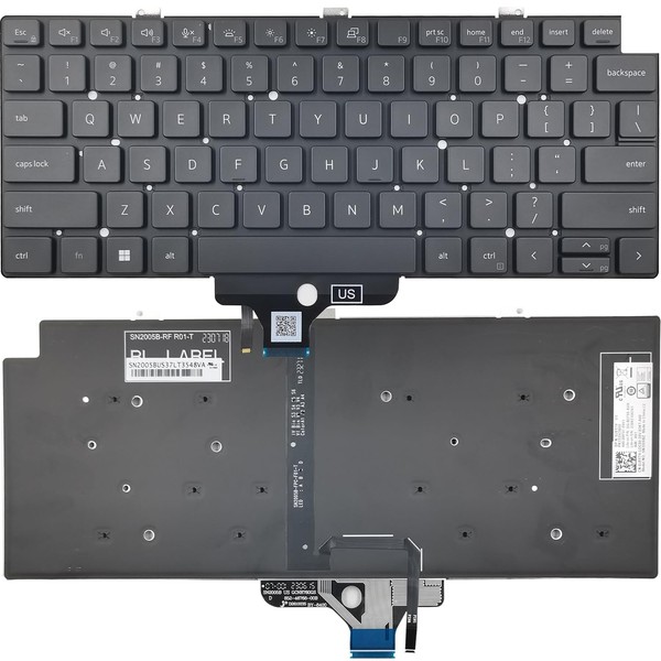Backlit Keyboard Replacement for Dell Latitude 5320/5320 2-in-1, 7320/7320 2-in-1,