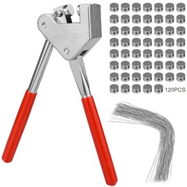 Sealing Pliers Set 170 mm with 120 Sealing Wire Pieces (20 cm) and 120 Seals (Diameter 5 mm) - Steel Seals for Sealing Electricity Meters Lead Diameter