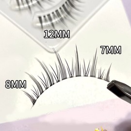 False Eyelashes, Natural, 5 Pairs Popular, Transparent Axis, Soft Core, Ultra Lightweight, Soft, Handmade, Actress Eyelashes, Cosplay Makeup, False Eyelashes (k-02)