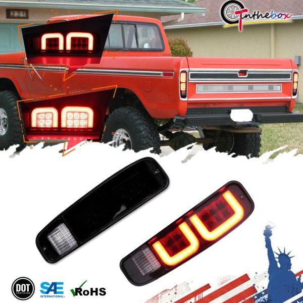 GTINTHEBOX FOR 1974-1991 FORD F150 F250 BRONCO FULL LED TAIL