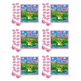 Beistle S66670AZ6 Kiss The Frog Party 6 Games, 18.5" x 18.5", Multicolored