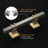 Haliwu Brushed Nickel and Gold Cabinet Pulls, 6 pack 5-inch