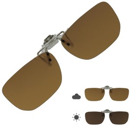 OTC.web MSG01 Dimmable Polarized, Clip Type, Sunglasses, Over Glasses, UV Protection, Ultra Lightweight, Flip-up Type, Large, Cool