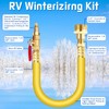 RV Winterizing Kit, 12" RV Winterize Blowout Adapter with Shut