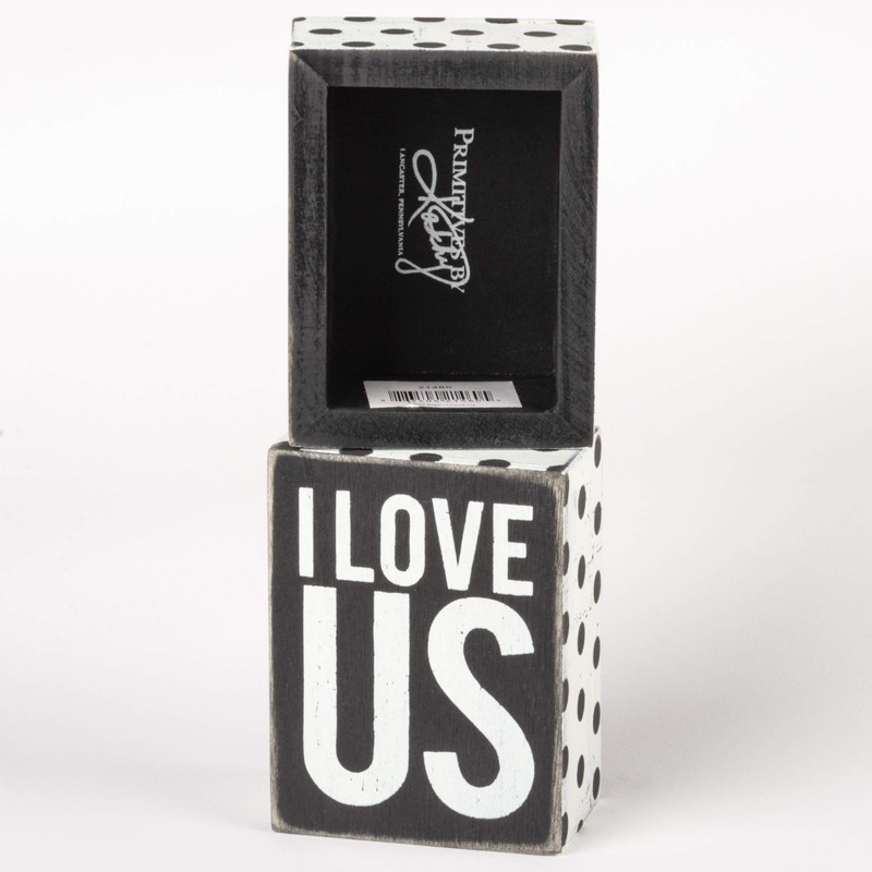 Primitives by Kathy 21460 Polka Dot Trimmed Box Sign, 3"