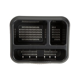 JMS we create smile Set of 2-3 Compartment Sink Tidy Cutlery Rack Drainer Caddy Holder For Utensil Drainer Kitchen Sponge Holder Soap Organizer Sinkware For Home (Navy + Midnight Grey)