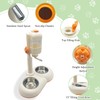 Fhiny Dog Water Feeder Bottle with Stand, Double Bowl Adjustable