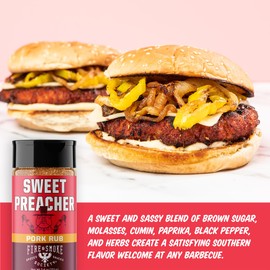 Fire & Smoke Society Sweet Preacher BBQ Rub | Pork Seasoning for Smoking and Grilling Meat, Pulled Pork Ribs Chops | Poultry, Chicken, Beef | M 5.4 oz