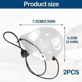 Eye Shield 2 PCS Eye Shield After Cataract Surgery Ventilation Transparent Eye Mask Eye Shield After Surgery Plastic Porous Transparent Eye Patch for Eye Surgery Covering Breathable After Surgery