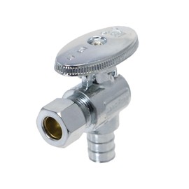 10 Pcs XFITTING OD Compression 3/8 Inch x 1/2 Inch Pex Angle Valve, 24-3-2=10XX