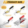 FACULX 4 PCS Masonry Hand Tool Set,For Concrete,Drywall,Tile,and Plastering