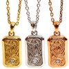 Juraice Hawaiian Jewelry Necklace Plate Scroll Wave Stone Cubic Zirconia