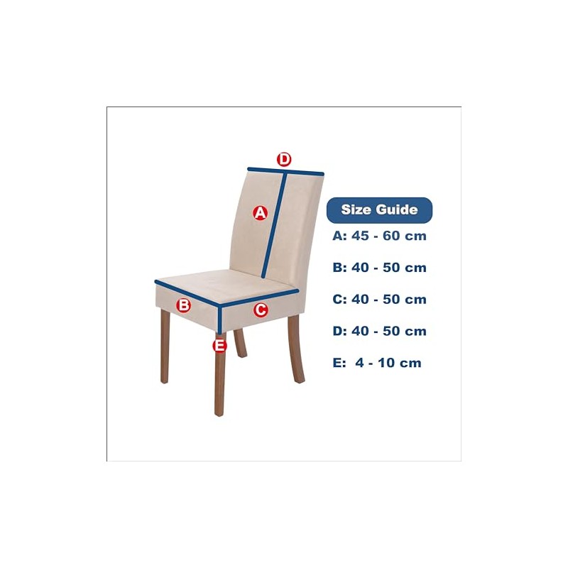 Hyper Cover Stretch Dining Chair Covers (Black, 4 pcs) -