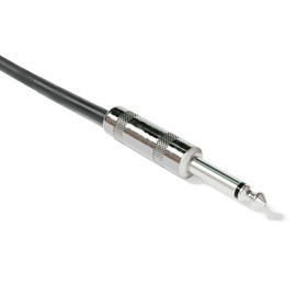 ExcelValley - 1 Piece - Guitar Instrument Mono Patch Cables Lead 6.35mm 1/4" Straight/Straight [Black | 300 cm - 118.11"]
