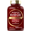 Aceite de krill antrtico 2000 mg 120 cpsulas blandas  Omega-3 EPA, DHA, con suplemento de astaxantina procedente de Krill rojo  mxima fuerza  probado 
