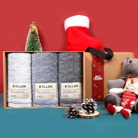 Songwol Towel Merry Christmas Balon Towel Hotel Towel Face Towel 210g Coma 40 count 3p gift set, light gray / 송월타올 메리크리스마스 발론 타월 호텔수건 페이스 타올 210g 코마 40수 3p 선물세트, 라이트그레이