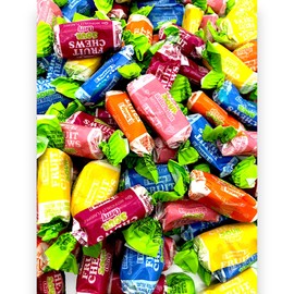 Sour Tootsie Roll Fruit Chews, 1.5 lbs of Individually Wrapped, Gluten-Free and Peanut-Free Assorted Fruit Flavored Blue Raspberry, Cherry, Orange, Lemon, and Watermelon(24 oz)