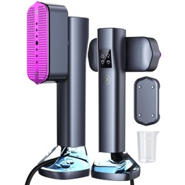 Steamer for Clothes,Portable Handheld Garment Steamer, 200ml Capacity,1000W 15s Fast Heat-UP, Leak-Proof Fabric Quick Wrinkle Remover Ceramic Panel, 2-in-1 Dry & Wet Iron for Home and Travel -Purple