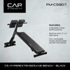 CAP Barbell Hyperextension/Ab Bench, Black