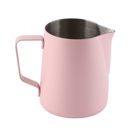 Household Stainless Steel Coffee Frothing Pitcher Cup Latte Art Coffee Accessory 600mlPink