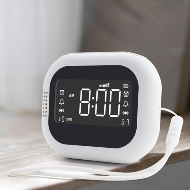 CLSSLVVBN Digital Display Vibration Bed Clock for Student Dormitory with