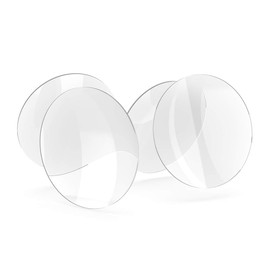 Door Knob Wall Shield, Transparent Round Soft Rubber Wall Protector Self Adhesive Door Handle Bumper (Large Round 3.54" 4PCS, Clear)