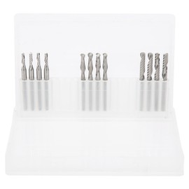 12pcs Woodworking File Burr 3.175 x 17mm/ 2 x 8mm Carving Engraving File Burr Bit