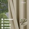BONZER Waterproof Outdoor Curtains for Patio Gazebo Pergola Balcony -
