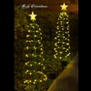 MINTSSOUL 2 Pack Solar Spiral Christmas Trees with Warm White