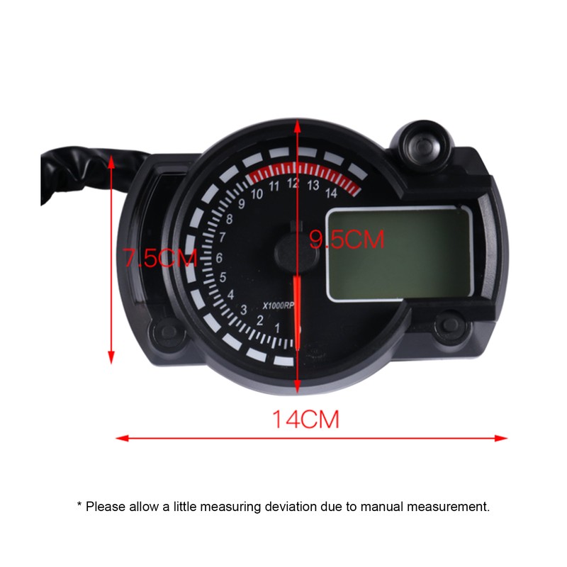 Motorcycle Electronic Tachometer Universal Digital Meter Modified Motorcycle Speedometer