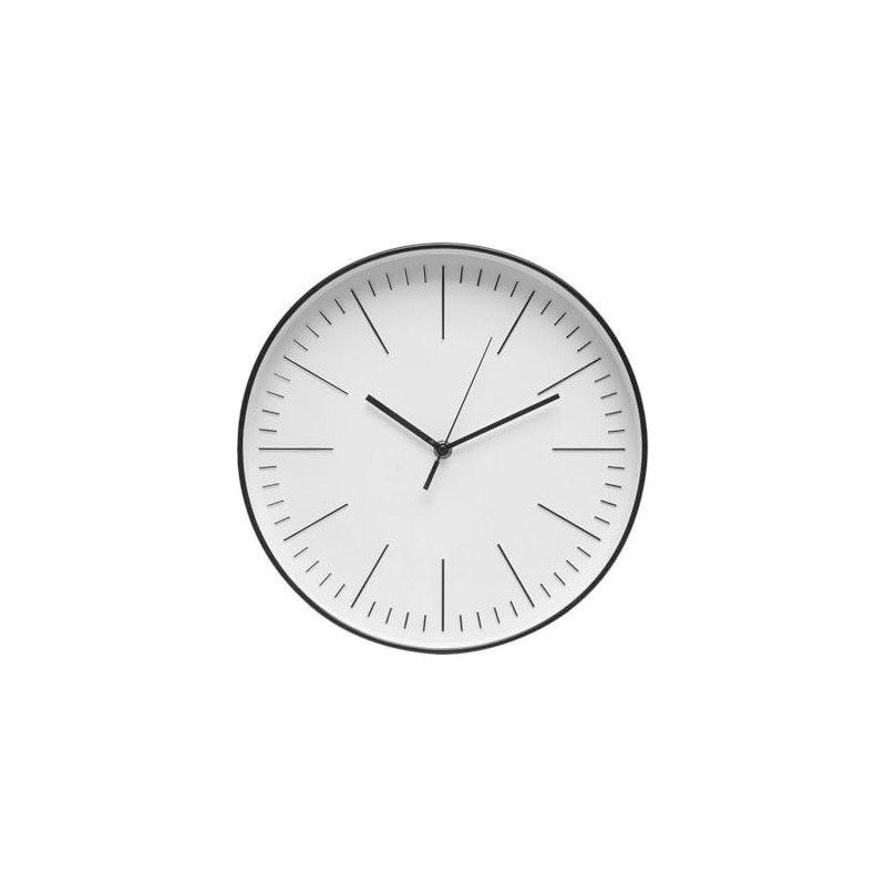 Levitantes Black Wall Clock 30 cm, Continuous Movement, Ideal for