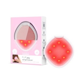 FOREO FLIP Play Cepillo 2 en 1 con Luz Roja, Desenredante y Fortalecedor, Estimula el cuero cabelludo y ayuda a lograr un cabello más fuerte, brillante y saludable - Tickle Me Pink!