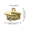 Tupalizy 40PCS Mini 2024 Year Charms Graduation Cap Decorations Metal