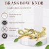 Perilla Home Set of 6 Brass Bow Knobs for Cabinet