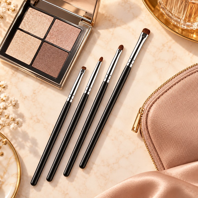 4-Piece Precision Eye Makeup Brush Set for Detailed Looks –