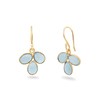 Petal Shape Earrings: Isla Vurma, Gold, Chalcedony, moonstone peach and