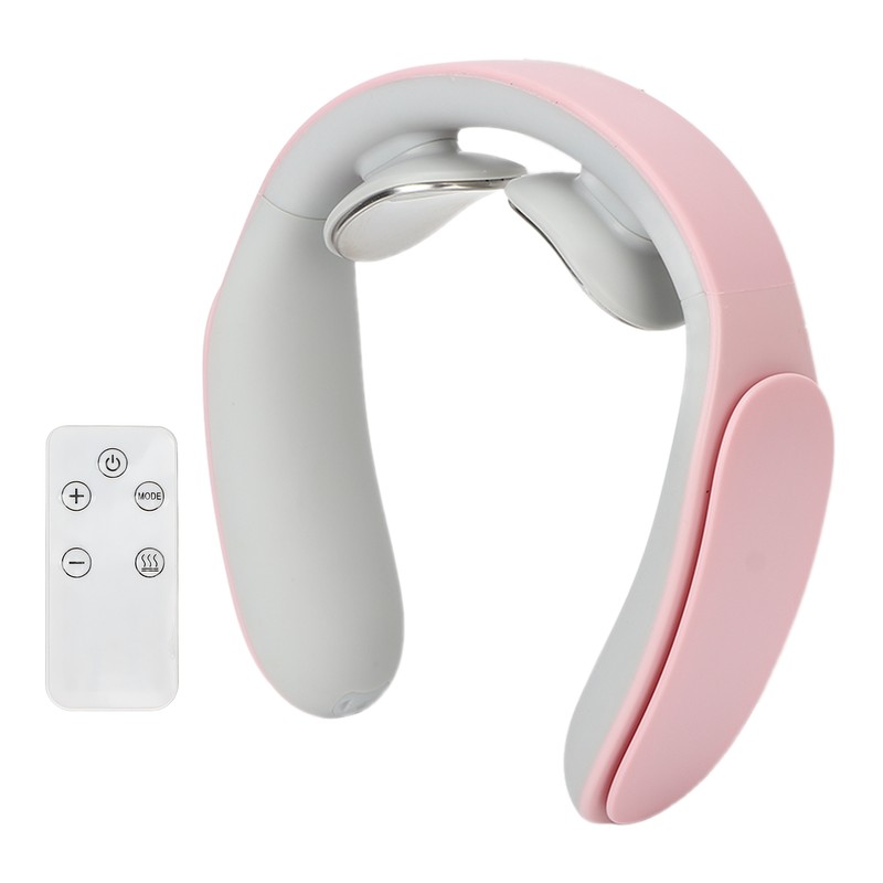 Electric Neck Massager Cordless USB Rechargeable Hot Compress Vibration Neck