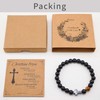Religious Bracelet 8mm Black adjustable Beaded Cuff Charm Bracelets for
