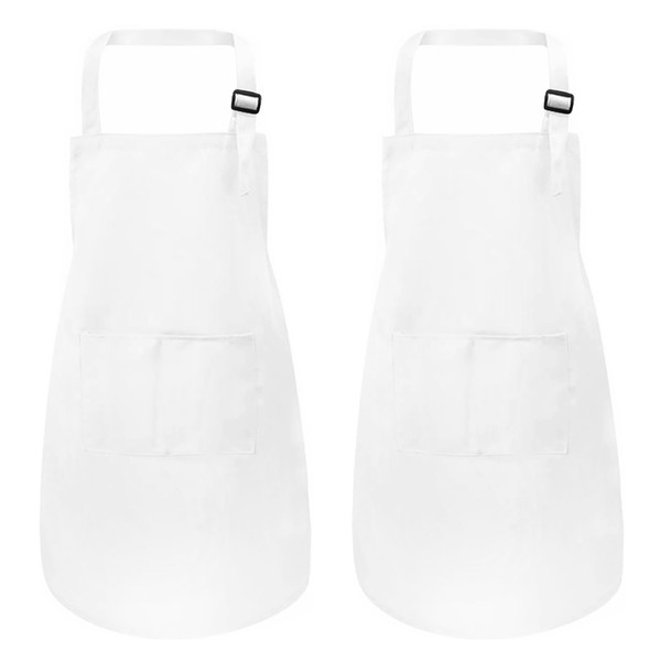 MEOGETY 2Pcs Kids Chef Apron for Cooking Kitchen Baking, Kids