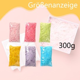 300 g Filling Material Gift Box, 6 Colours Packaging Material Filling Material, Shredded Paper for Gift Box for Gift Boxes Gift Baskets Easter Gift Decoration