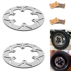 TARAZON For Yamaha Front Brake Disc Rotors & Pads VMX1200 Vmax 1200 FJ1100 FJ1200 84-87