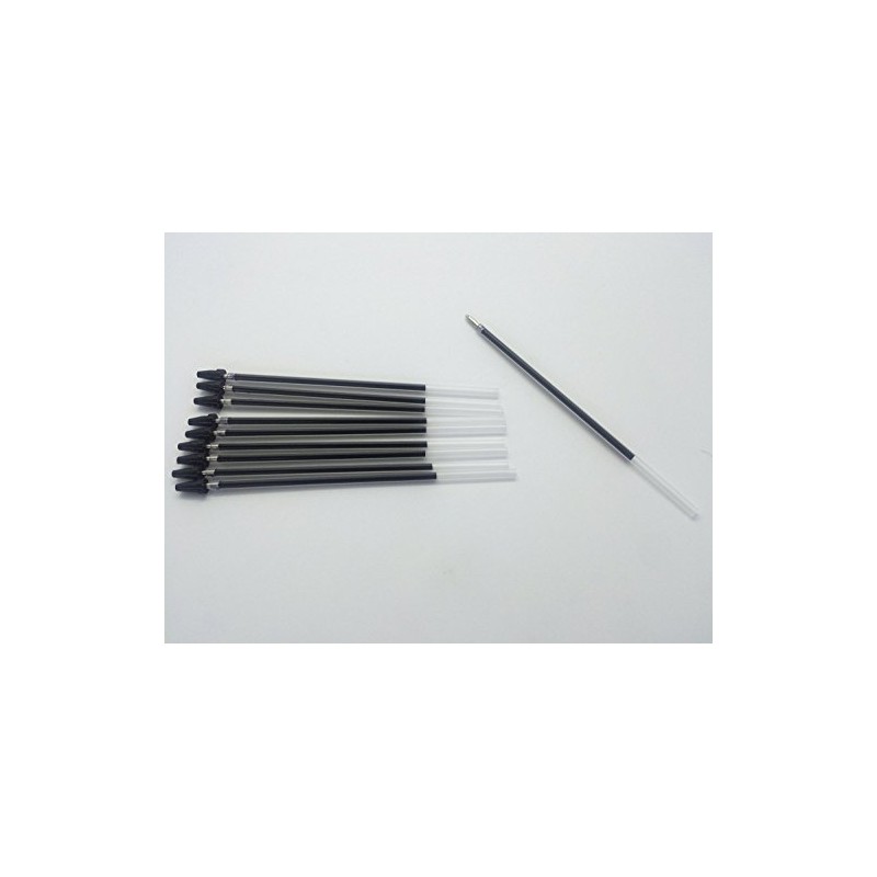 Pack of 10 Black Ink Ballpoint Pen Refills by Janrax