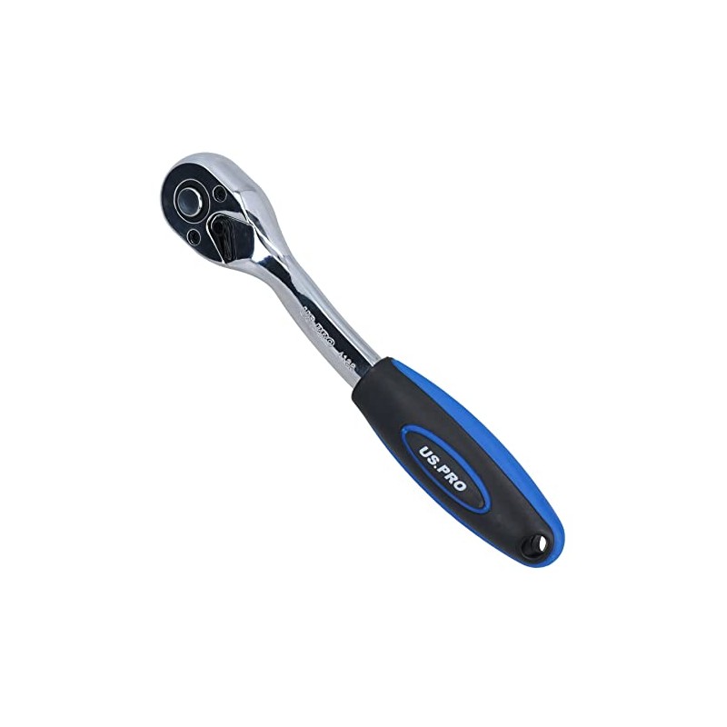 AB Tools 3/8" Drive Curved Ratchet Socket Driver Quick Release