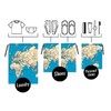 KIKKERLAND Polyester Travel Bags, Set of 4 - Laundry, Shoe