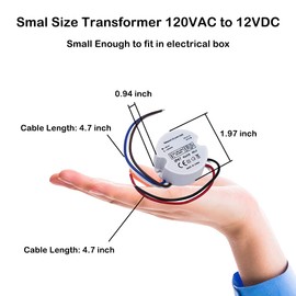 Makergroup 12V LED Power Supply Driver, IP67 Waterproof Constant Voltage Transformer, 120VAC to 12V DC Converter for LED Strip Lights Cabinet Lights and G4, MR11, MR16 Light Bulbs (15W 2-Pack)