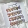 [FW season highly recommended] Champagne gold magnetic gel handmade nail