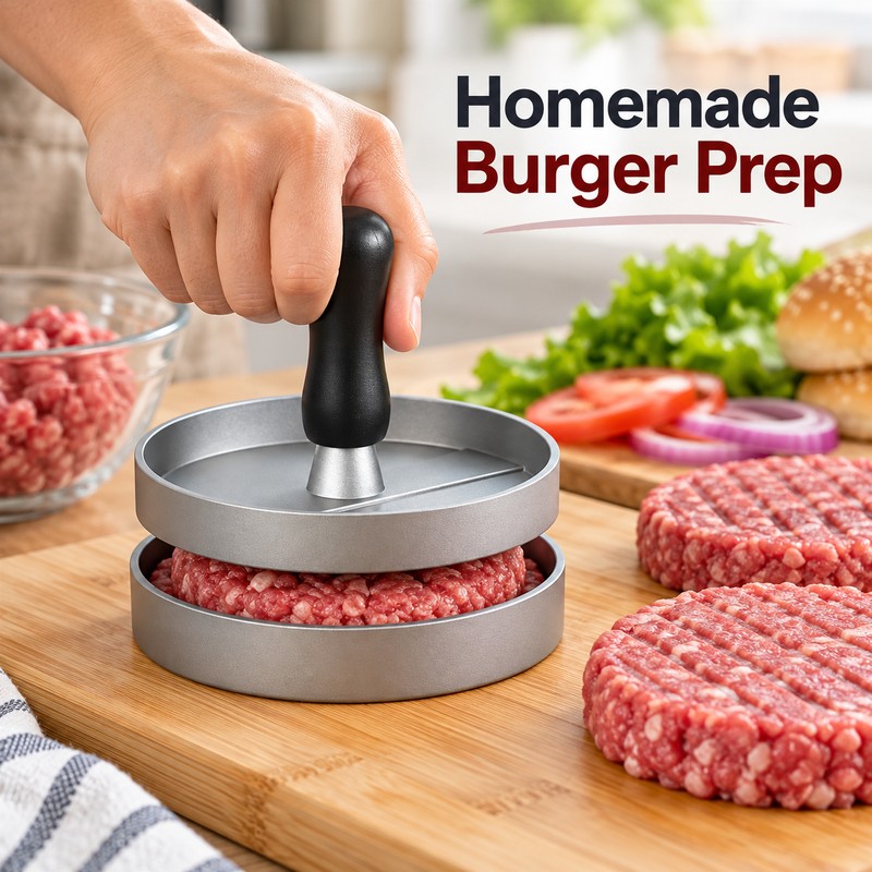 Burger Press Maker for Homemade Patties – Non-Stick Hamburger Patty