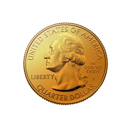 2018 Pictured Rocks Lakeshore Quarter 24 Karat Gold layered with Hologram Detail