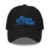 Dad hat - River Rat - Embroidered Design Black