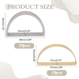 PH PandaHall 20pcs Metal Napkin Ring 2 Colors Semicircle Napkin Holders Christmas Napkin Rings Alloy Napkin Holder Buckles Serviette Buckles for Dinner Table Decor Wedding Banquet Valentine's Day